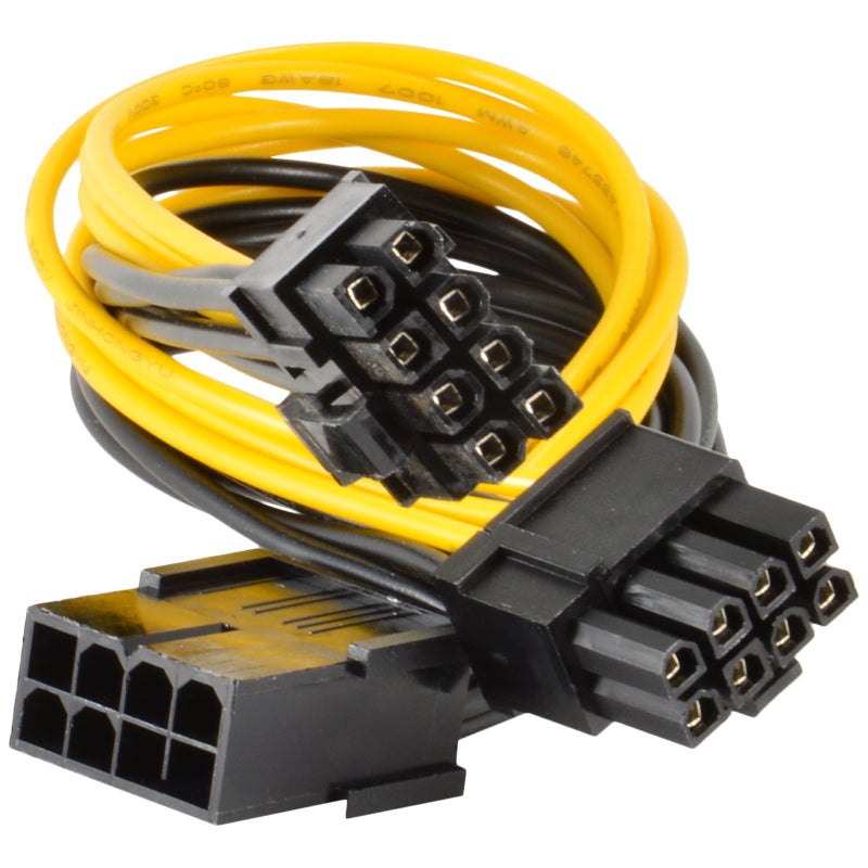 JacobsParts PCI Express Power Splitter Cable 8-pin to 2X 6+2-pin (6-pin/8-pin) 18 AWG - Image 1